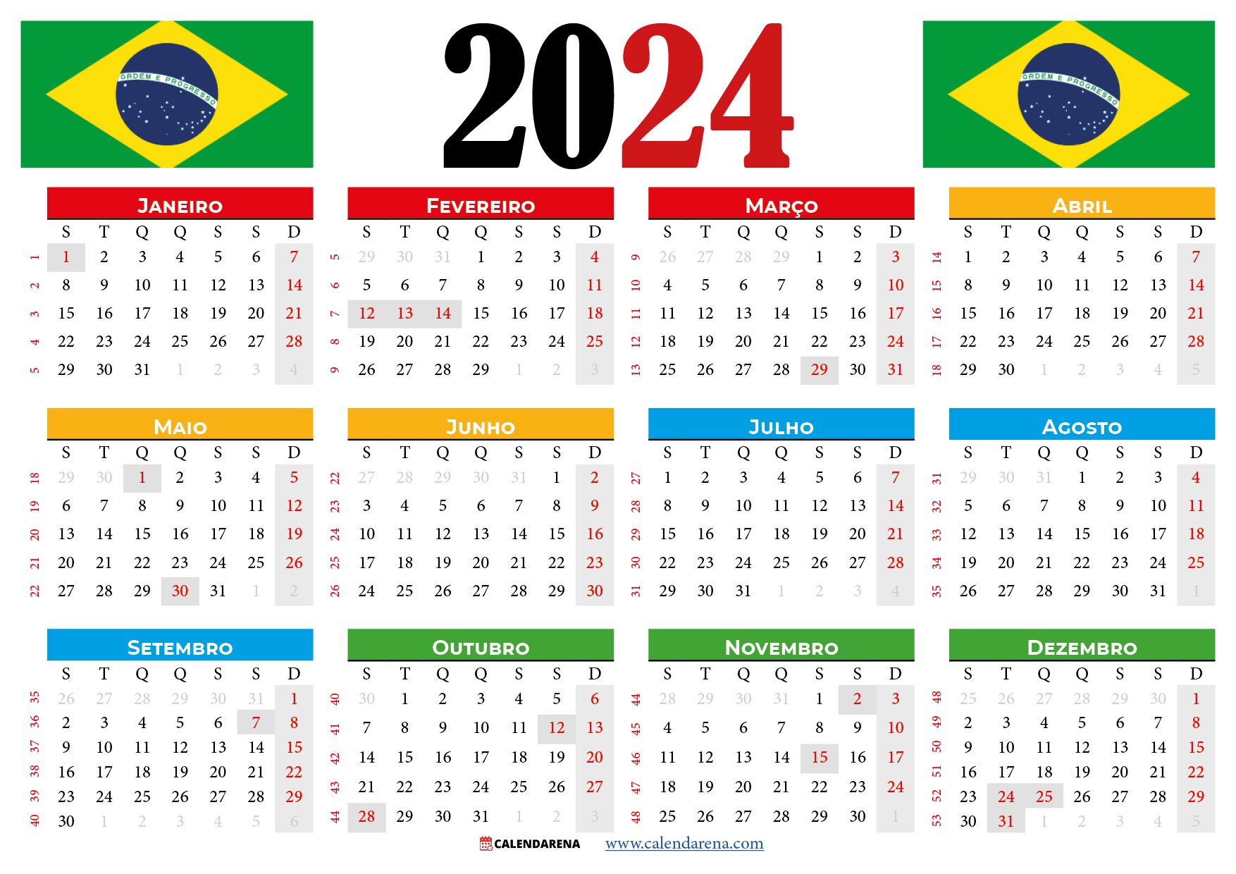 Governo do Piauí divulga calendário de feriados de 2024; Carnaval terá 3 dias de ponto facultativo